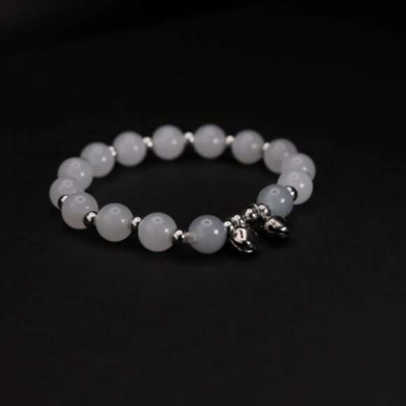NWT: Grey Moonstone Crystal Bell Bracelet - Picture 3 of 6